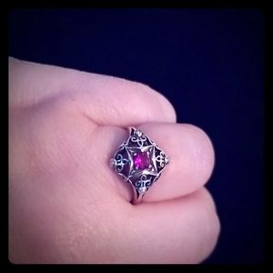 😍 Vintage 925 Ruby Sapphire Ring😍